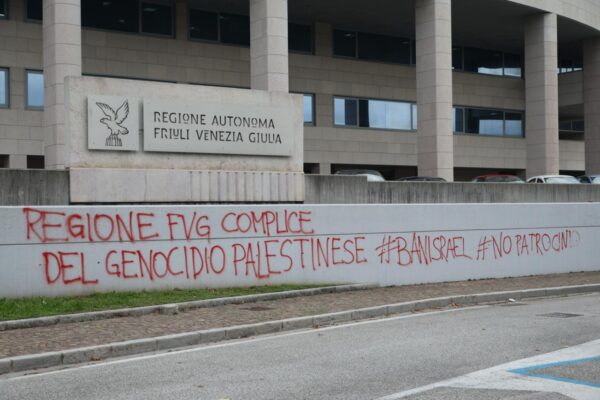 Italia-Israele, scritte a Udine contro Regione e Comune