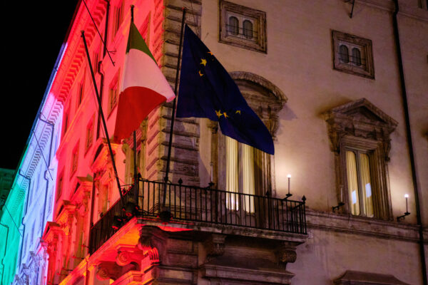 Roma, Palazzo Chigi durante la lunga riunione odierna del Consiglio dei Ministri