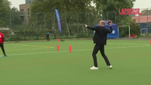 Londra, il principe William gioca a football americano a evento Nfl