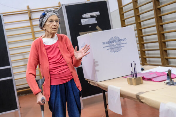 Roma, Emma Bonino al voto per le elezioni europee