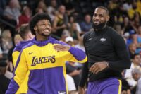 Lakers LeBron and Bronny Basketball