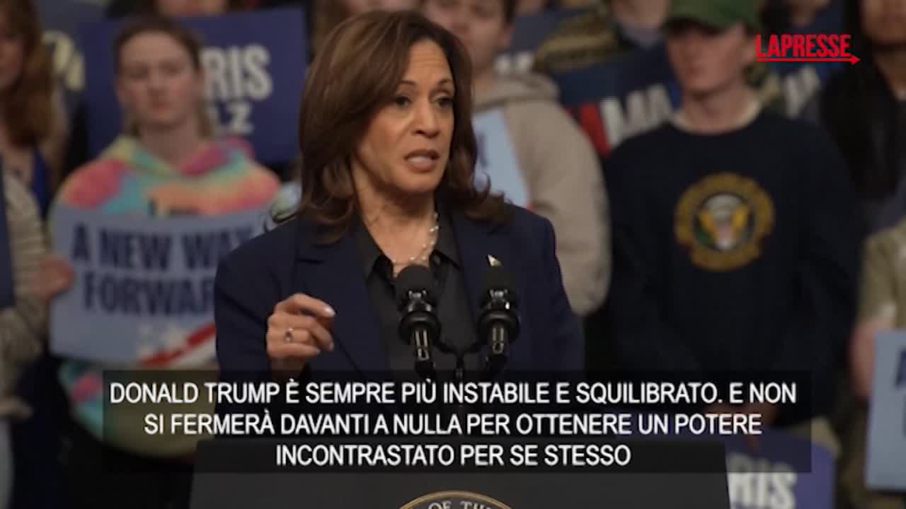 Usa 2024, Harris: “Trump sempre più instabile e squilibrato”