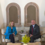 Meloni in Giordania, la premier ricevuta da re Abdullah II