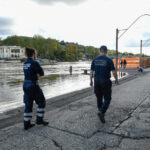 Torino - La situazione del fiume Po ad altezza dei Murazzi dopo le pesanti precipitazioni