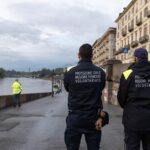 Torino - La situazione del fiume Po ad altezza dei Murazzi dopo le pesanti precipitazioni
