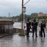 Torino - La situazione del fiume Po ad altezza dei Murazzi dopo le pesanti precipitazioni