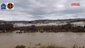 Maltempo in Sicilia, esonda il fiume Salso: le immagini riprese da un drone