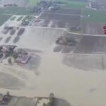 Maltempo Emilia Romagna, le immagini aeree mostrano le alluvioni nel bolognese e nel reggiano