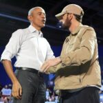 Usa 2024, Eminem al comizio per Harris rappa con Obama