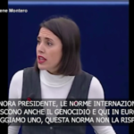 Eurodeputata Irene Montero costretta a togliersi la kefiah: “Anche genocidio è violazione ma l’Europa ne appoggia uno”