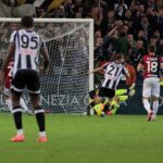 Calcio: l’Udinese batte il Cagliari 2-0 e aggancia la Juventus al terzo posto