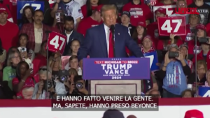 Usa 2024, Trump: “Harris ha invitato Beyoncé ma non si è esibita, hanno fischiato tutti”