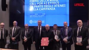 Napoli, le Università campane siglano la ‘Rome call for AI Ethics’ con Mons. Paglia