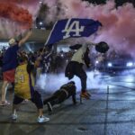 Baseball: i Dodgers campioni della MLB, festeggiamenti e disordini a Los Angeles