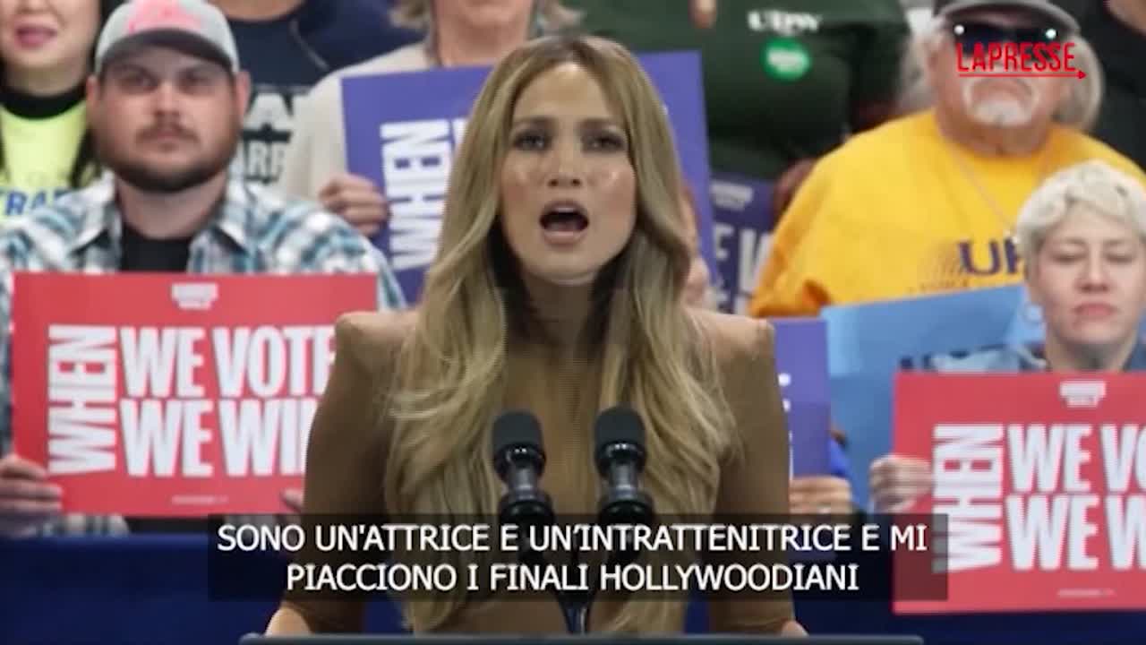 Usa 2024, Jennifer Lopez sul palco con Kamala Harris: “Facciamo vincere i buoni”