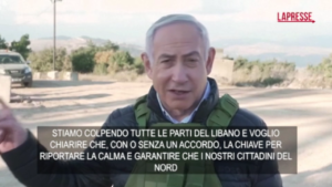 Israele, Netanyahu al confine con il Libano: “Allontanare Hezbollah oltre Litani”