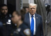 L\'ex presidente Donald Trump a processo presso il tribunale penale di Manhattan