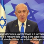 Israele, Netanyahu licenzia Gallant: “Divergenze su Gaza”