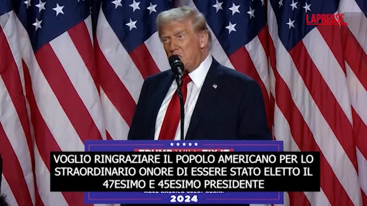 Usa 2024, Trump: “Grazie per avermi eletto come 47esimo presidente degli Stati Uniti”