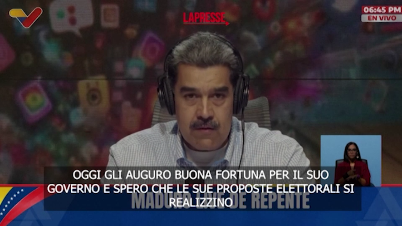 Elezioni Usa, il presidente del Venezuela Maduro si congratula con Trump