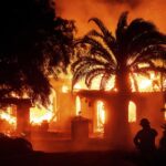 Vasti incendi causati dal vento in California