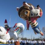 La preparazione dei nuovi gonfiabili per la parata del Thanksgiving Day a New York