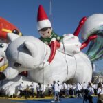 La preparazione dei nuovi gonfiabili per la parata del Thanksgiving Day a New York