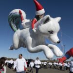 La preparazione dei nuovi gonfiabili per la parata del Thanksgiving Day a New York