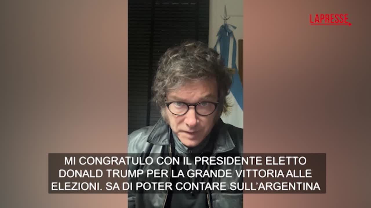 Elezioni Usa, Milei: “Grande vittoria Trump, puoi contare sull’Argentina”