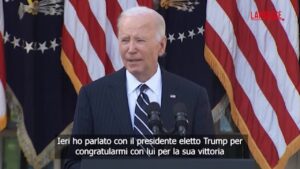 Usa, Biden: “Ho assicurato a Trump una transizione pacifica e ordinata”