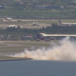 Sydney, incendio in pista all’aeroporto dopo atterraggio di emergenza