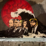 Elezioni Usa, murale di Laika a Barcellona con l’onda sovranista: c’è anche Meloni