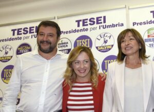 Regionali: Berlusconi, Salvini e Meloni a Perugia