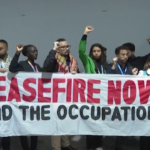 Cop29, attivisti in protesta a Baku chiedono il “cessate il fuoco a Gaza”