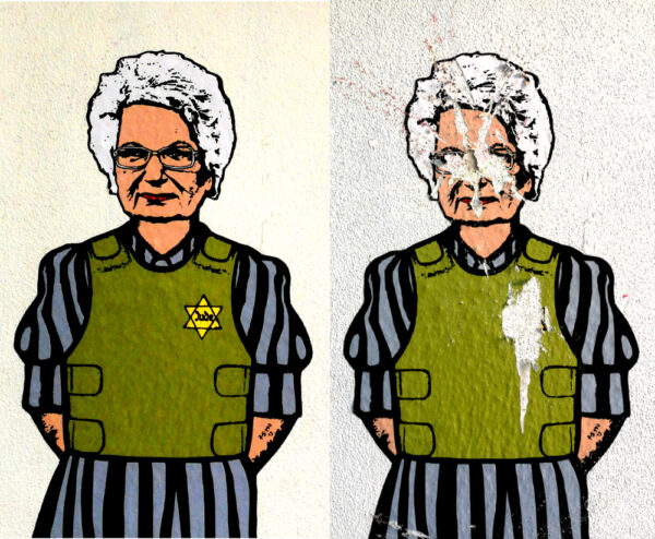 Liliana Segre Murale Street Art Deturpato vandalzzato artista aleXsandro Palombo MIlano web