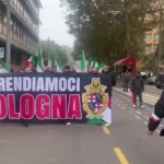 Bologna, i militanti di CasaPound sfilano al corteo di sabato: le immagini