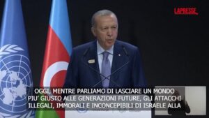 Cop29, Erdogan attacca Israele: “A Gaza ha creato un disastro ambientale”