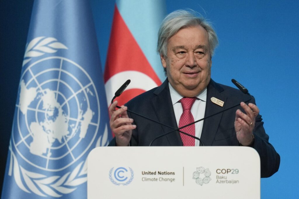 Cop29, Guterres: "Finanza climatica non è beneficenza ma investimento"