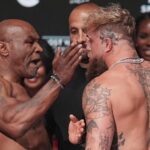 Tyson vs Paul, schiaffo di Iron Mike allo youtuber alla cerimonia del peso