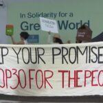 Cop29, la protesta degli attivisti: “Mantenete le promesse”