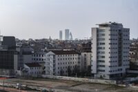 Skyline della città di Milano dalla Torre di Fondazione Prada