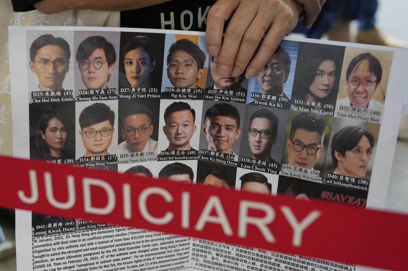 Hong Kong, 45 attivisti condannati da 4 a 10 anni per sovversione