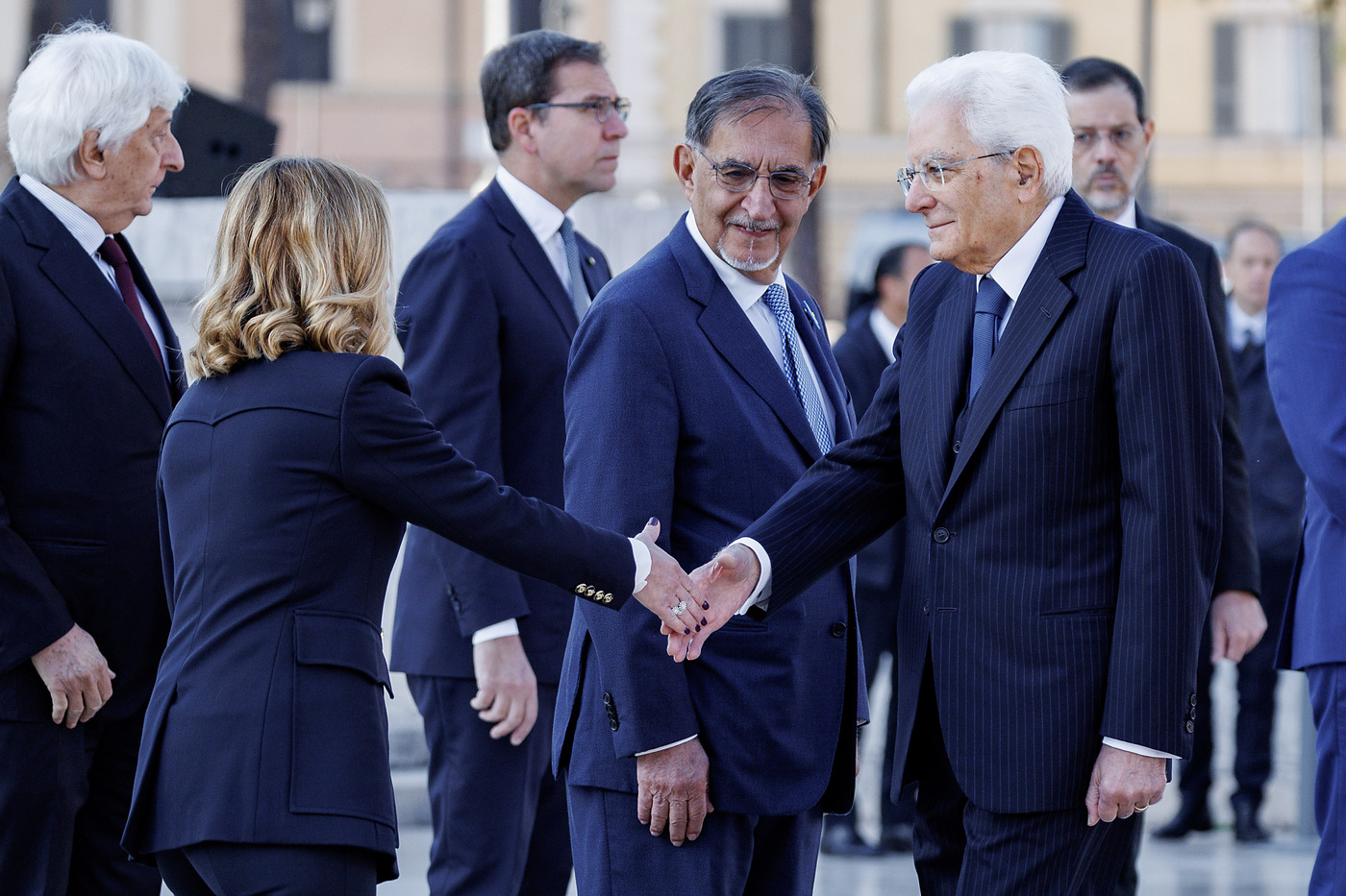 Giorgia Meloni ieri al Quirinale da Mattarella