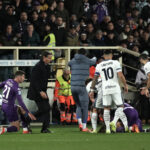 Fiorentina-Inter, il momento in cui Bove si accascia a terra