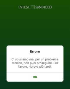 Intesa Sanpaolo, problemi app in fase risoluzione: accreditate le pensioni