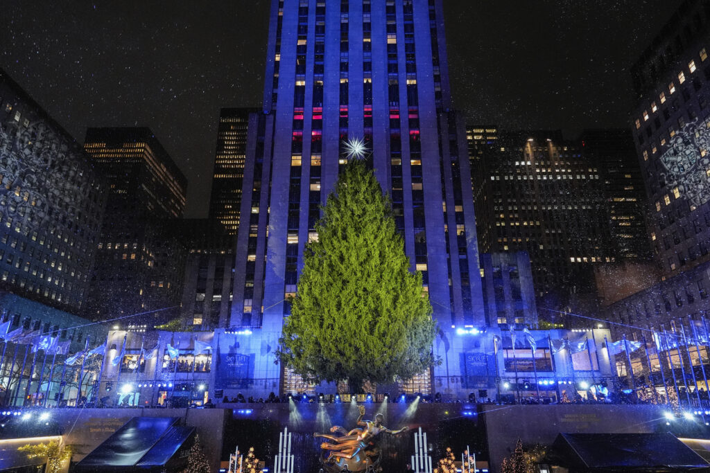 Galleria foto 'Natale, luci e magia al Rockefeller Center: l’abete illuminato incanta New York' - foto 11