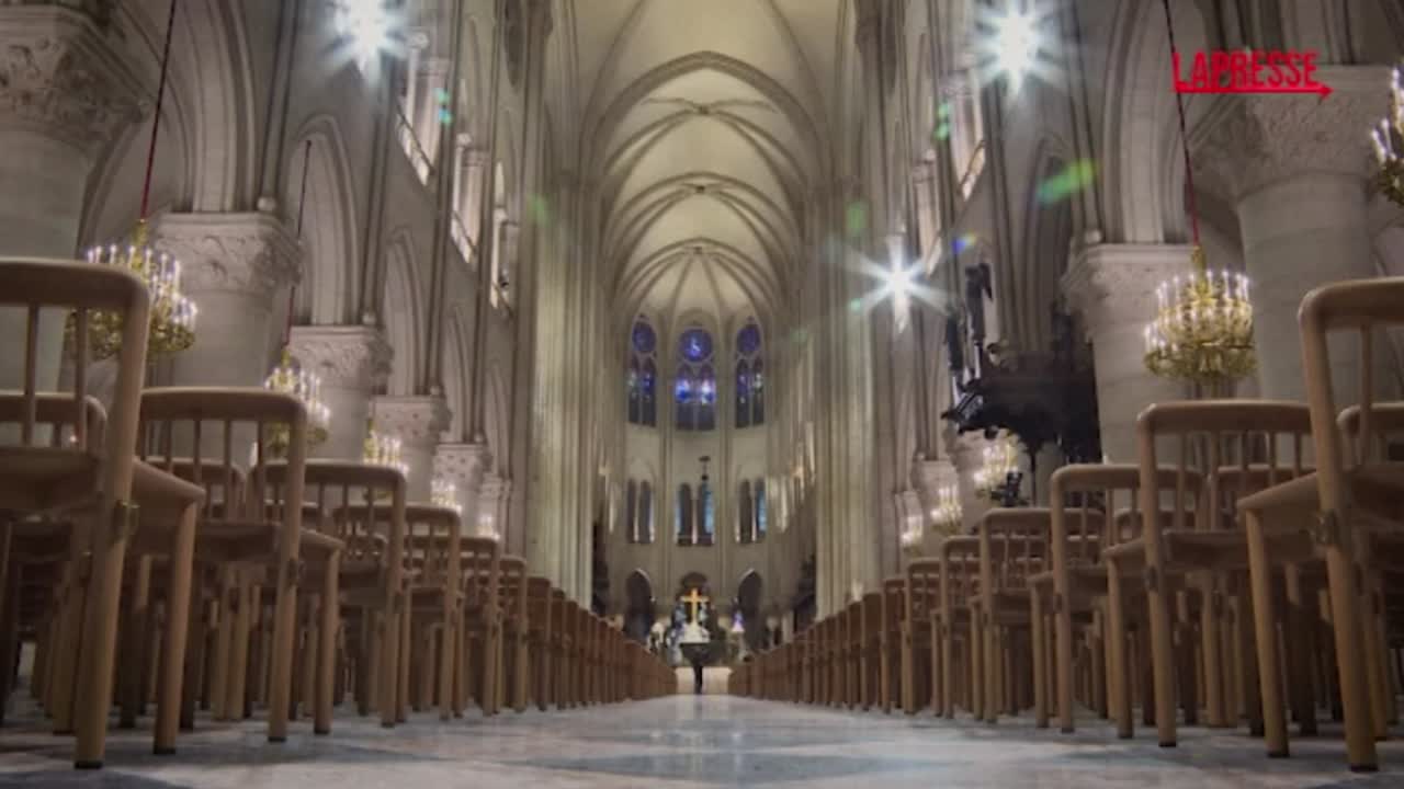 Parigi, Notre Dame: dentro la cattedrale restaurata