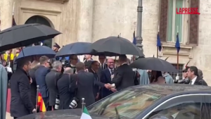 L’arrivo dei reali di Spagna a Montecitorio