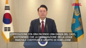 Corea del Sud, Yoon: “Legge marziale atto di governo non di ribellione”