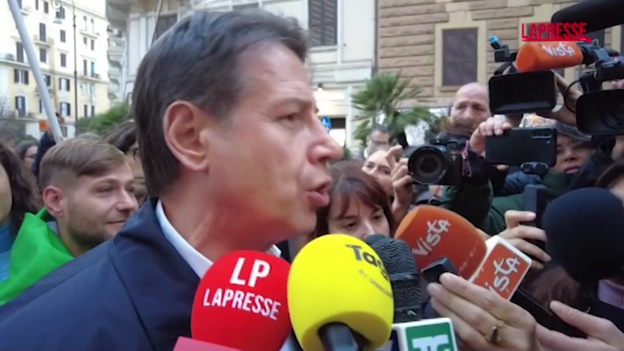 Ddl Sicurezza, Conte al corteo di Roma: “Decreto completamente reazionario”